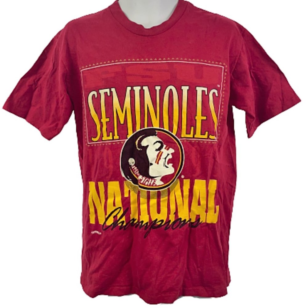 Vtg L Nutmeg Mills FSU 1993 NTL Champions Shirt!